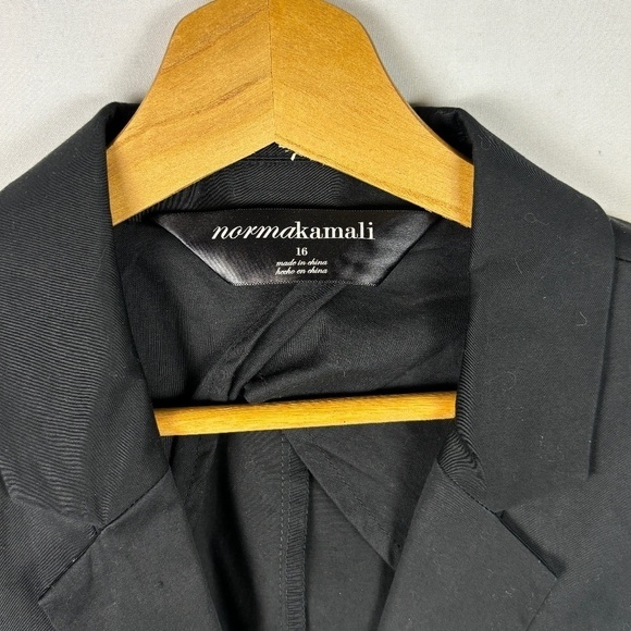 Norma Kamali Revolve Women Sz 16 2-Button Career Blazer Preppy Formal Funeral - Picture 6 of 10